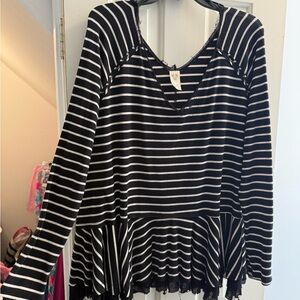 EUC Free People Peplum Top Size L
